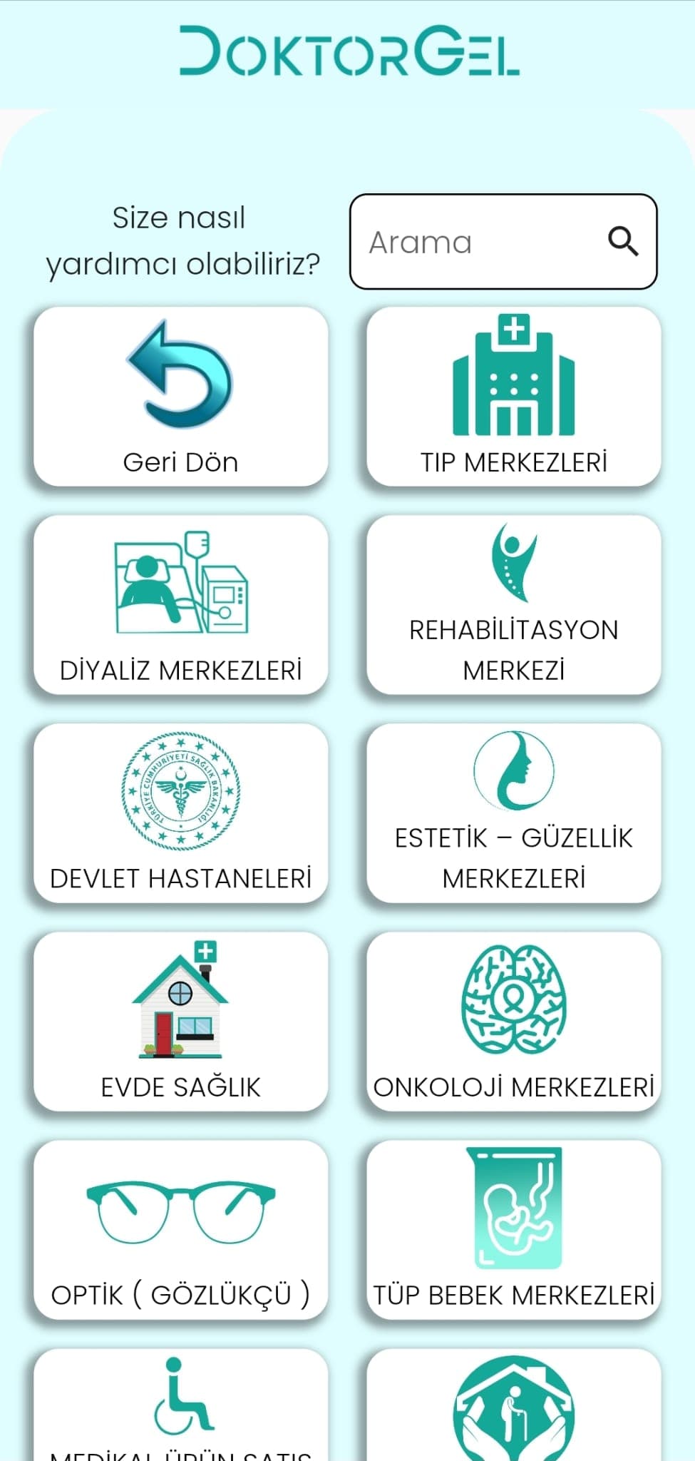 Doktorgel uygulama ekranı