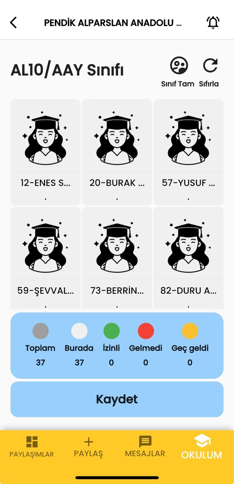 Hadi Okulum uygulama ekranı
